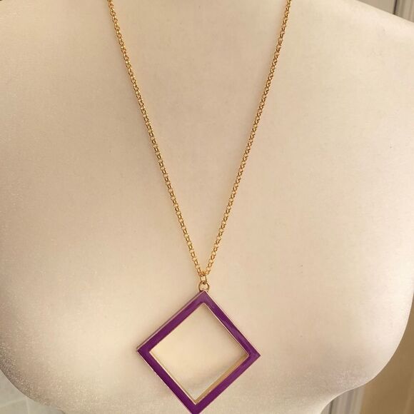 Kate Spade Play the Angles Purple Necklace - Picture 1 of 4